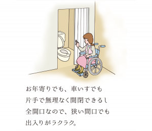 また、横に引くシャッターは通常のシャッターとしての機能の他、室内のドアや間仕切りとしてもご利用いただくことができます。