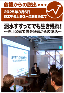 2025年3月6日／商工中金上野ユース朝食会にて
