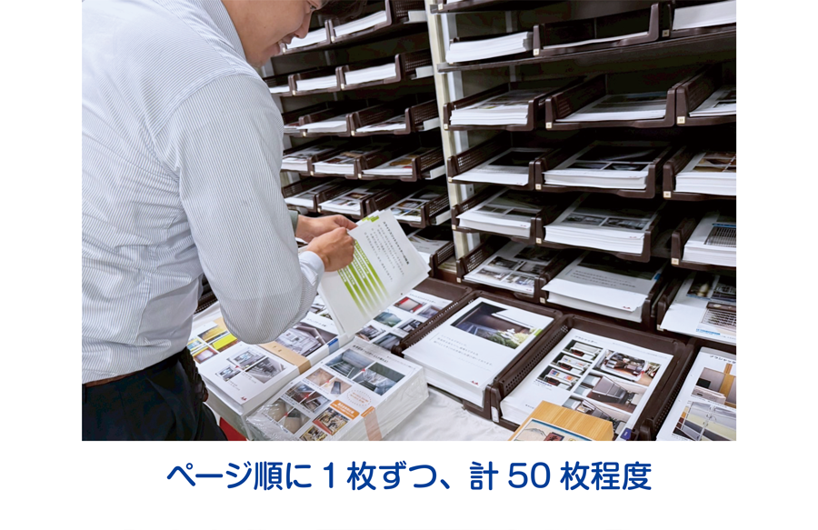 ページ順に1枚ずつ、計50枚程度