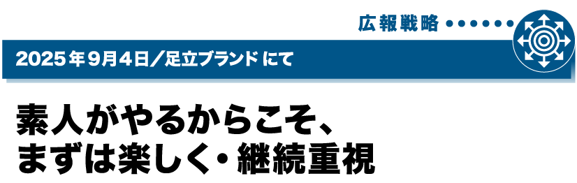 2025年9月4日／足立ブランドにて